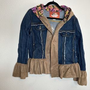 Rare fiorucci denim suede Y2k jacket